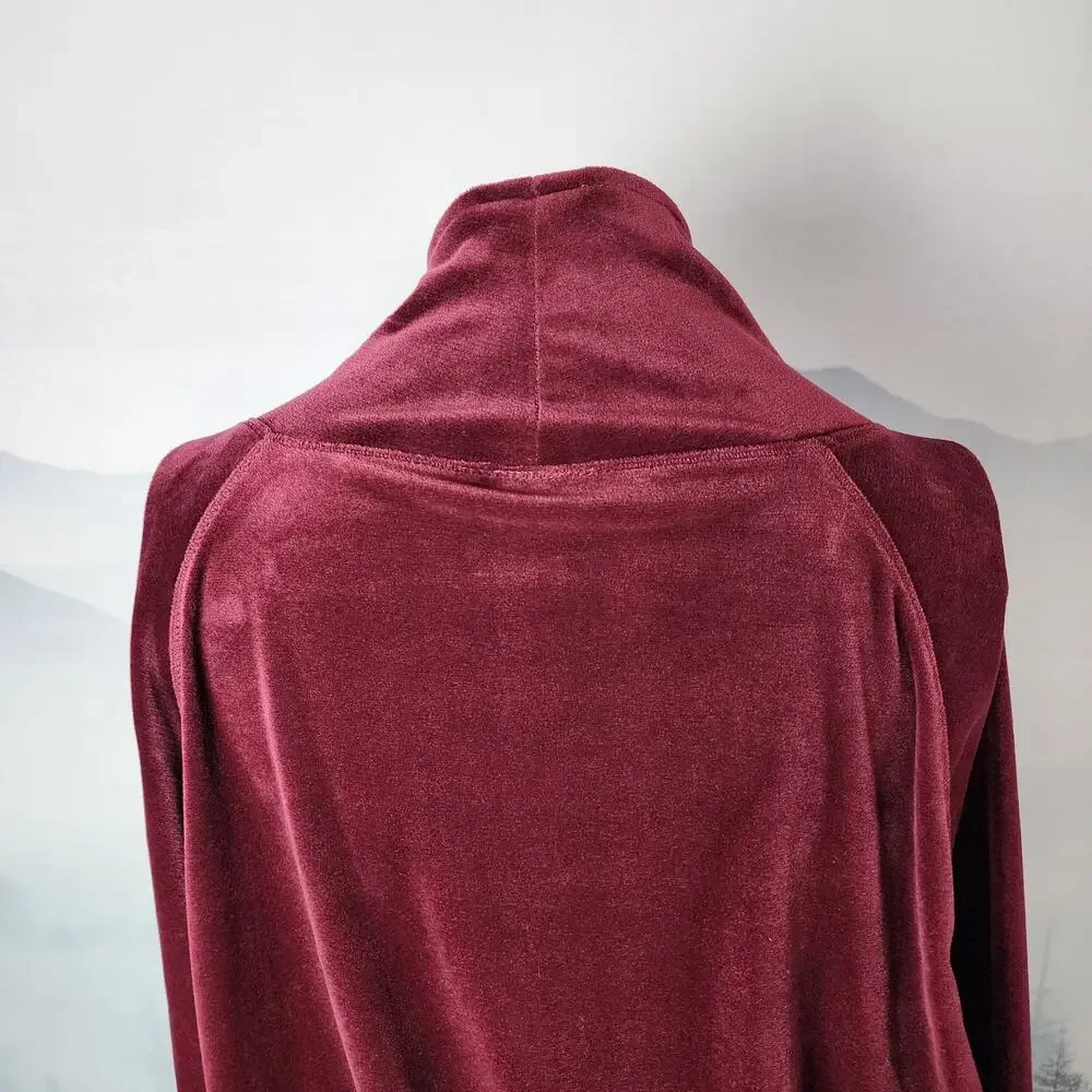 Anthropologie Daily Practice Side-Tie Velvet Pullover | Women's Small